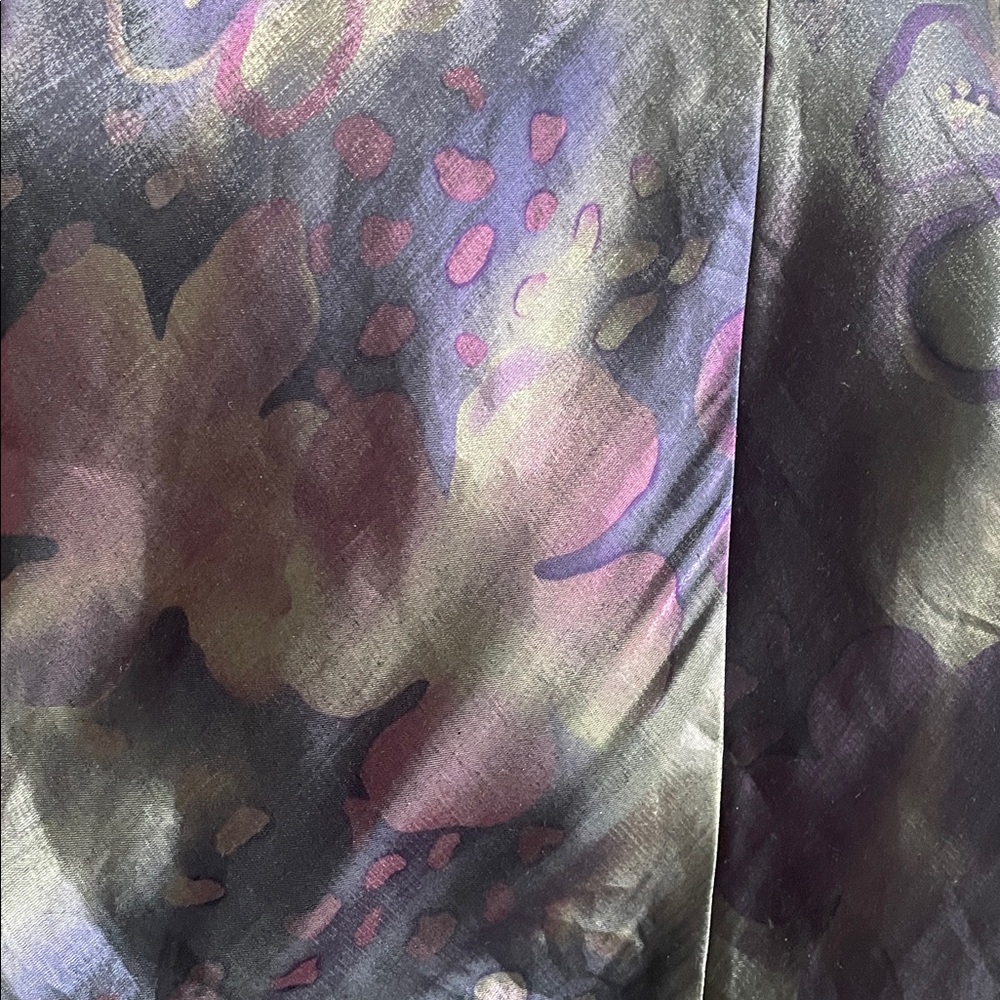 90’s Iridescent Purple Floral Dress - Picture 8 of 9